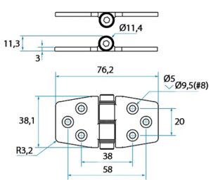 FRICTION HINGE 38x76.2mm, TOP PIN 5 9516003872m fullhd jpg