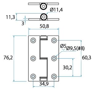 FRICTION HINGE 50.8x76.2MM, TOP PIN 5 9516003880m fullhd jpg