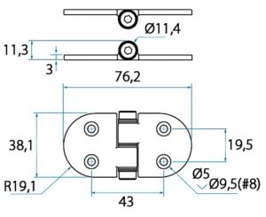 FRICTION HINGE 38x76.2mm, TOP PIN 5 9516003882m fullhd jpg