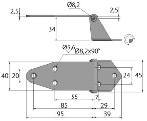 DOOR HINGE 34mm 7 9516004008m fullhd jpg