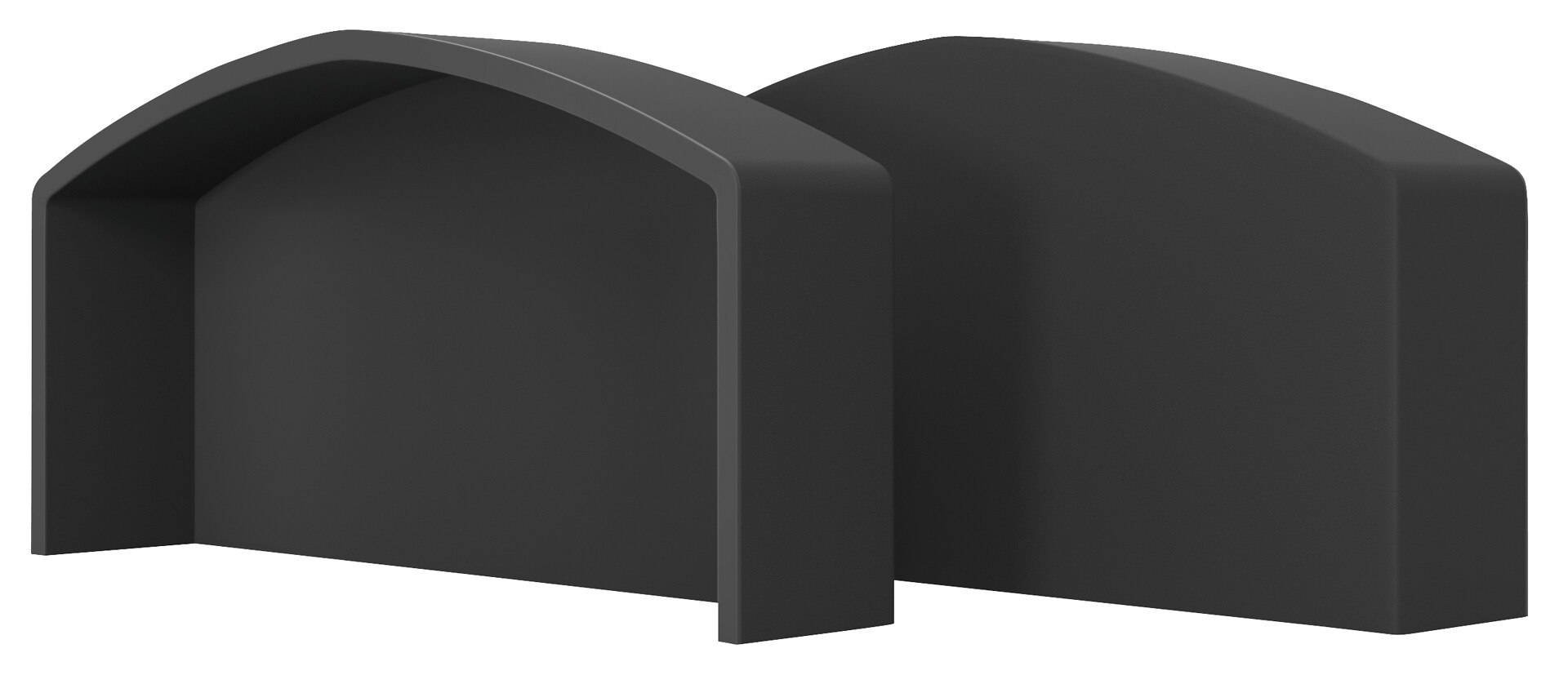 END PIECE FOR QBE 90MM CURTAIN, BLACK 1 END PIECE FOR QBE 90MM CURTAIN, BLACK