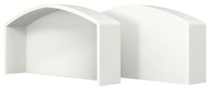 END PIECE FOR QBE 90MM CURTAIN, WHITE