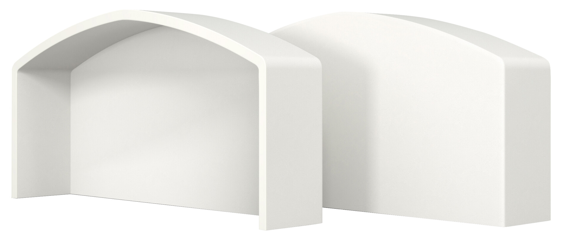 END PIECE FOR QBE 90MM CURTAIN, WHITE 1 END PIECE FOR QBE 90MM CURTAIN, WHITE