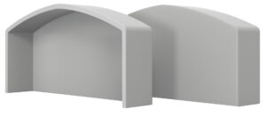 END PIECE FOR QBE 90MM BOARD, GREY