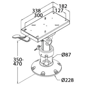 CHAIR BASE WITH SLIDING RAIL OCEAN POWER 5 9516029252m fullhd jpg