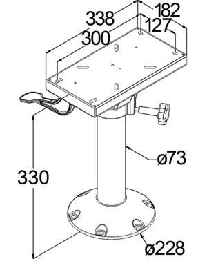 CHAIR LEG WITH SLIDING RAIL, FIXED HEIGHT 5 9516029260m fullhd jpg