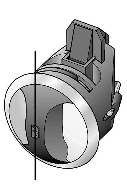 LOCK NOVIBRA, BLACK/CHROME, TYPE 2 2 LOCK NOVIBRA, BLACK/CHROME, TYPE 2 - Image 2