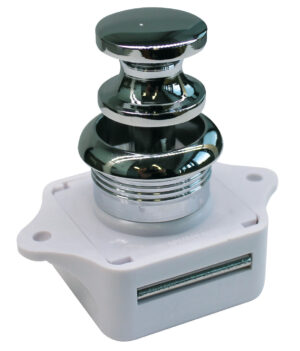 LOCK LATCH FOR CABINET DOOR, CHROME-PLATED BRASS