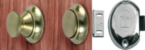 PUSH BUTTON FOR CABINET, CHROME PLATED 13MM