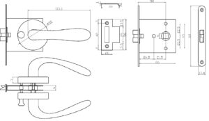 TOILET AND INTERIOR DOOR LOCK SET, RECESSED 5 9516031230a fullhd