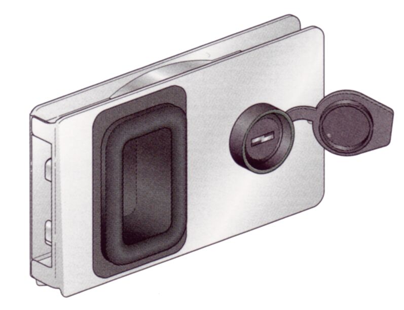 SLIDING DOOR LOCK FLUSH, ALUMINUM 1 SLIDING DOOR LOCK FLUSH, ALUMINUM