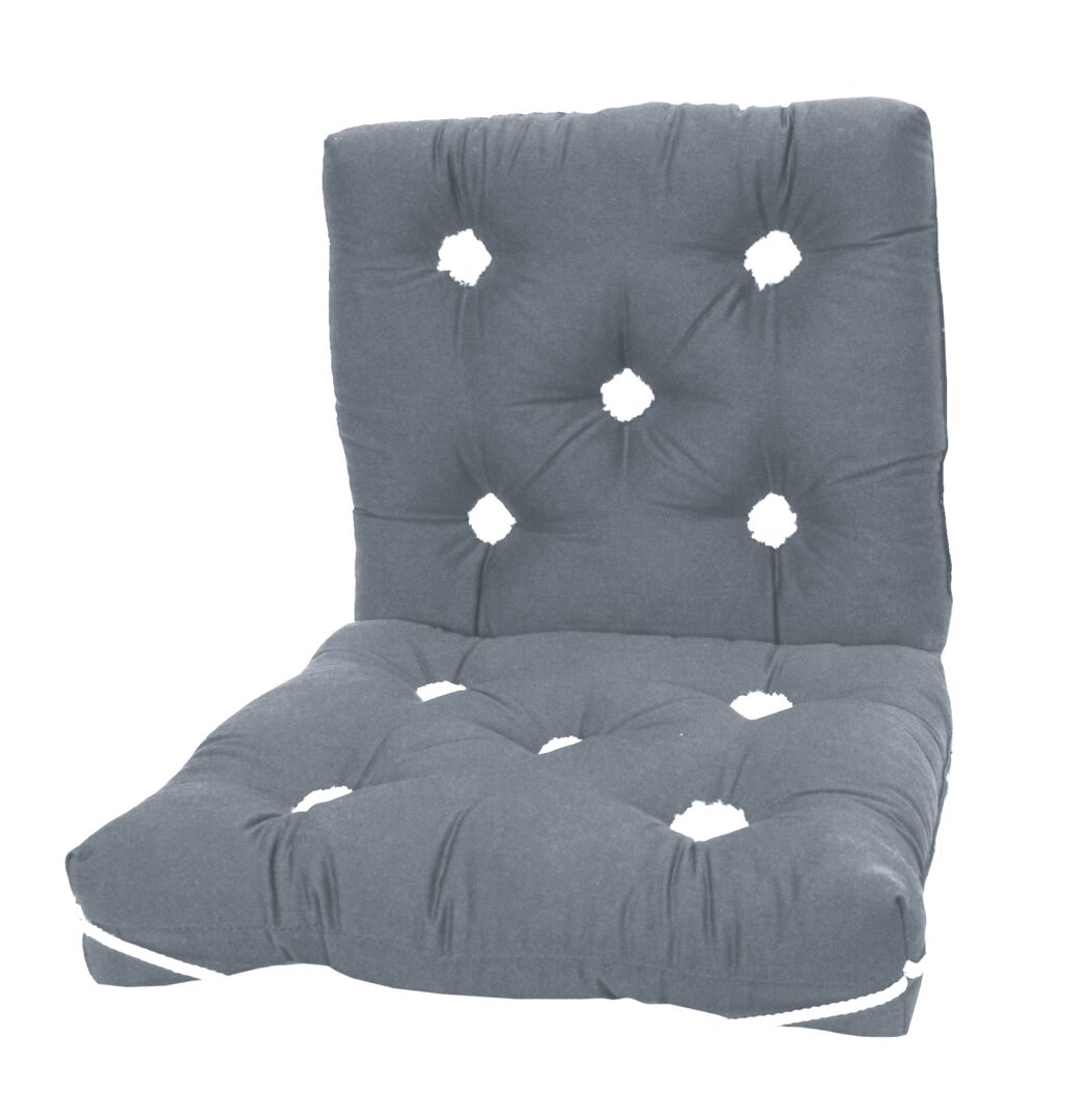 BOAT CUSHION, 2-PIECE, GREY 1 BOAT CUSHION, 2-PIECE, GREY