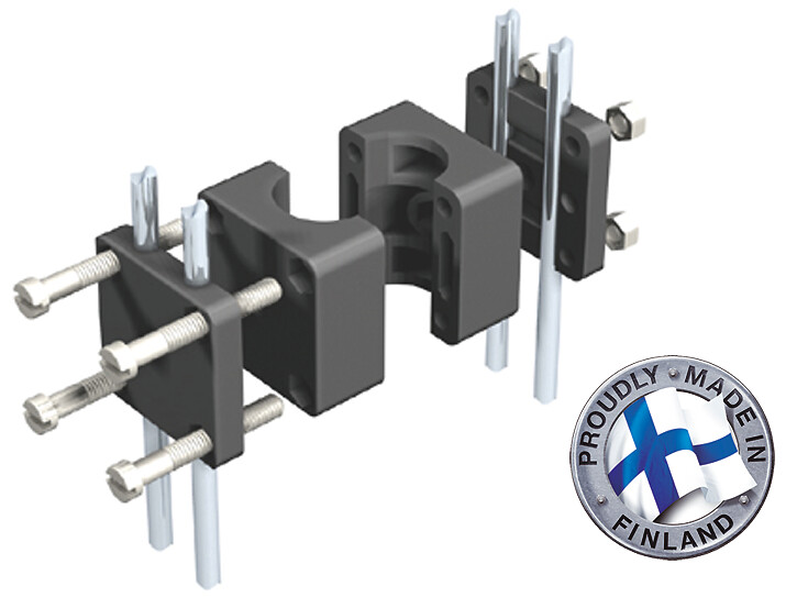 NAWA DOUBLE MOUNT FOR 25 MM PIPE 2 NAWA DOUBLE MOUNT FOR 25 MM PIPE - Image 2