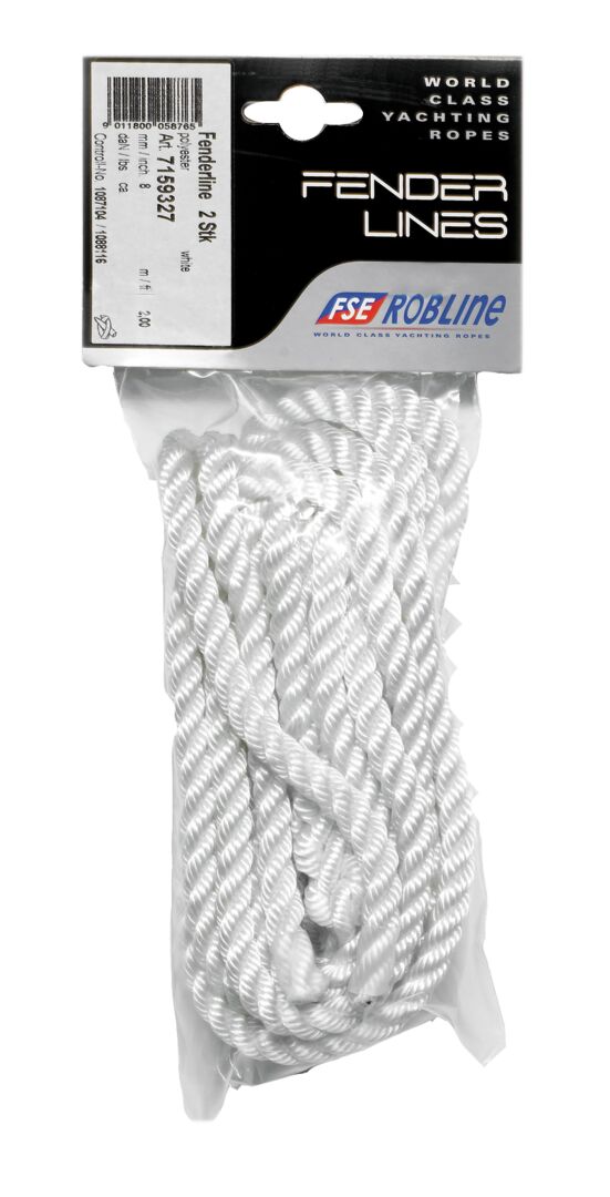ROPE FENDERLINE 8MM/1.5M WHITE 1 ROPE FENDERLINE 8MM/1.5M WHITE