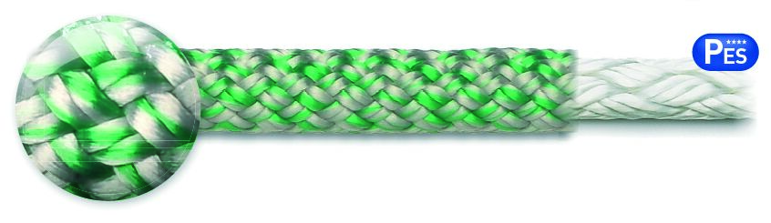 ROPE SIRIUS 500 12MM GREEN/SILVER 2 ROPE SIRIUS 500 12MM GREEN/SILVER - Image 2