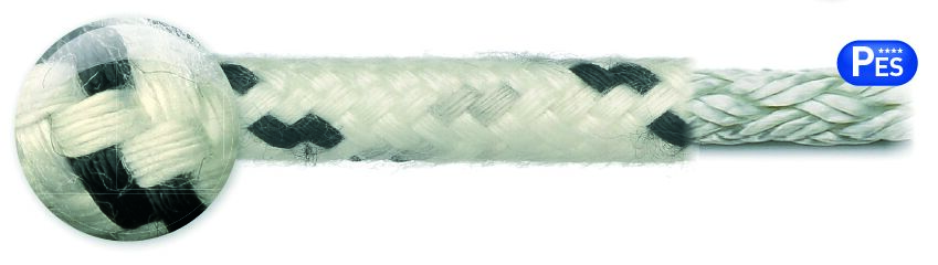 ROPE NEPTUN 500 8MM WHITE/BLACK 2 ROPE NEPTUN 500 8MM WHITE/BLACK - Image 2