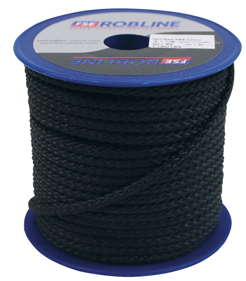 ROPE MINI-REELS POLYESTER BLACK 1 ROPE MINI-REELS POLYESTER BLACK