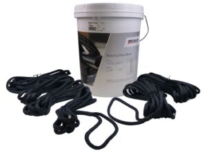 ATTACHMENT ROPE SET 4x6M + 2x10M, DIA. 14MM BLACK