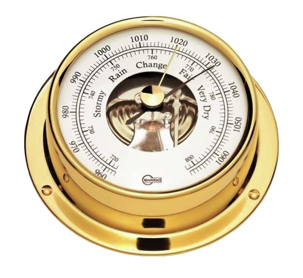 POLISHED BRASS BAROMETER 1 POLISHED BRASS BAROMETER
