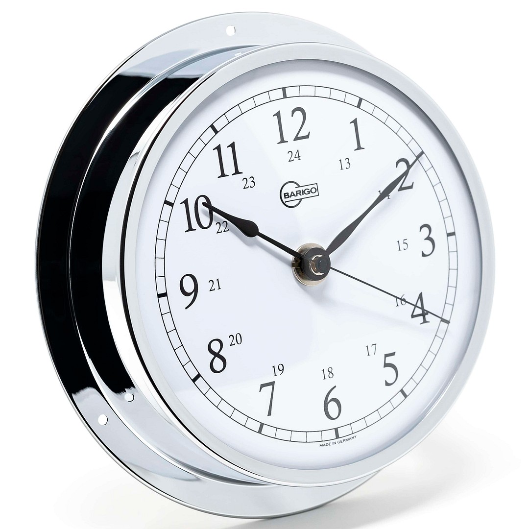 VIKING CLOCK, CHROME PLATED 1 VIKING CLOCK, CHROME PLATED
