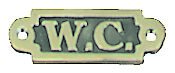 'WC' SIGN BRASS 1 'WC' SIGN BRASS