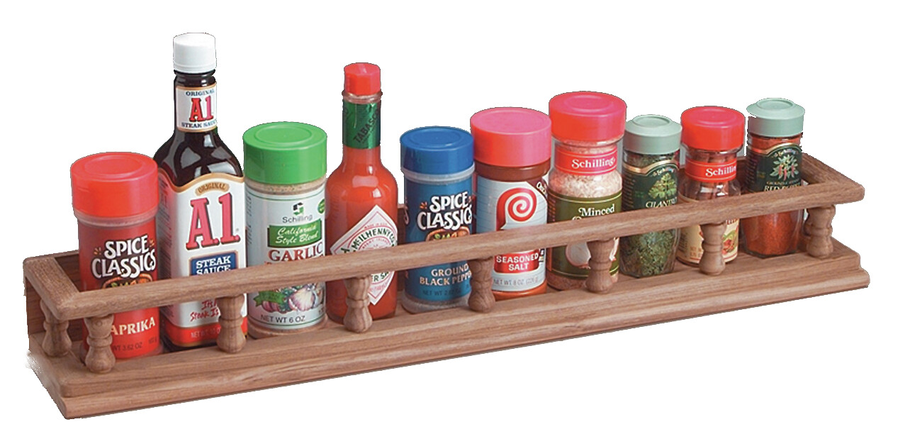TEAK SPICE RACK 1 TEAK SPICE RACK