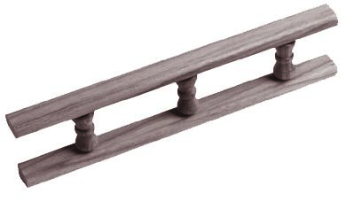 TEAK PILLAR RAILING 152CM 1 TEAK PILLAR RAILING 152CM