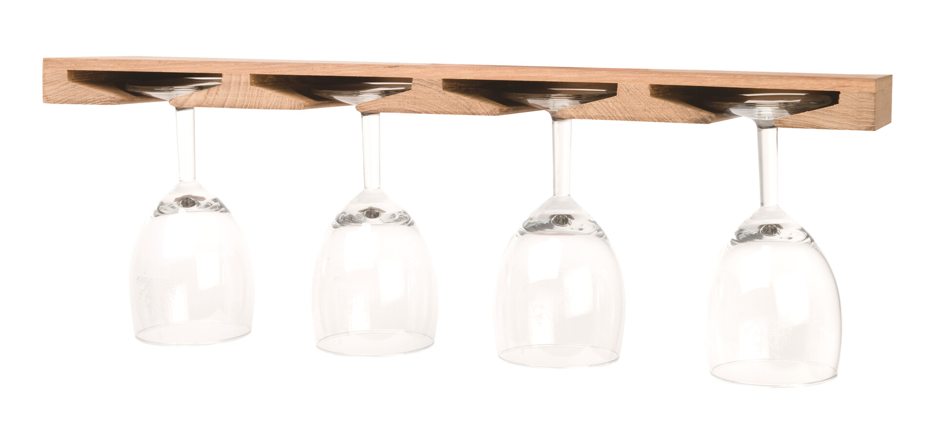 WINE GLASS SHELF IN TEAK, CEILING MOUNTED 1 WINE GLASS SHELF IN TEAK, CEILING MOUNTED