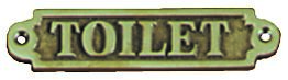 'TOILET' SIGN BRASS 1 'TOILET' SIGN BRASS