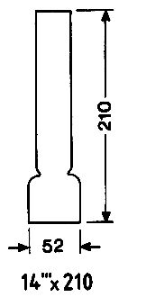 LAMP GLASS 14'' X 210 MM 1 LAMP GLASS 14'' X 210 MM