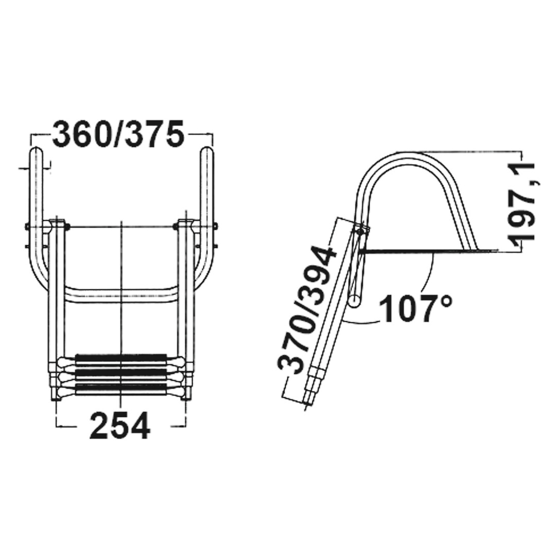 TELESCOPIC SWIMMING LADDER 4 STEPS 4 TELESCOPIC SWIMMING LADDER 4 STEPS - Image 4