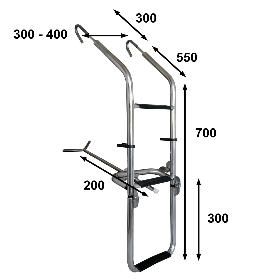 BOW LADDER 74x45CM, 3 STEPS 3 BOW LADDER 74x45CM, 3 STEPS - Image 3