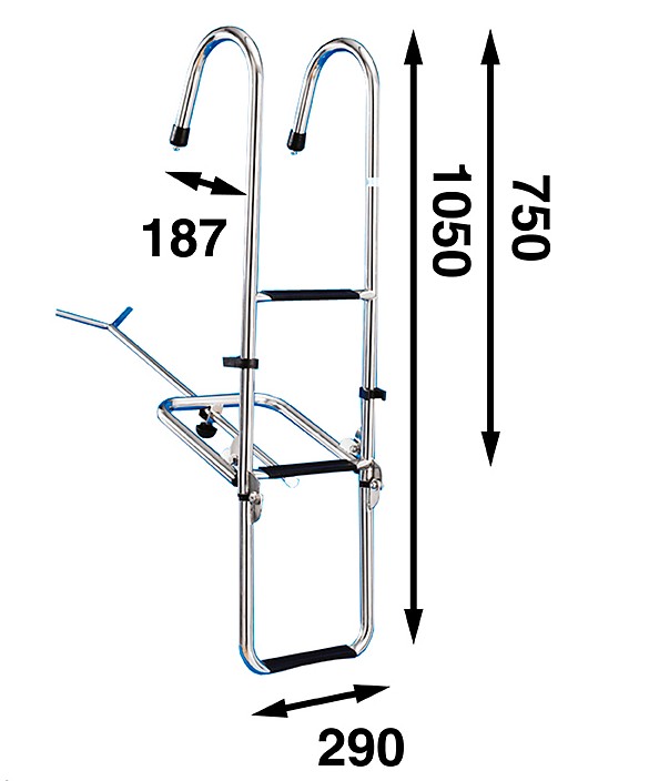 BOW LADDER 3 STEPS 105x29CM, 3 STEPS 4 BOW LADDER 3 STEPS 105x29CM, 3 STEPS - Image 4