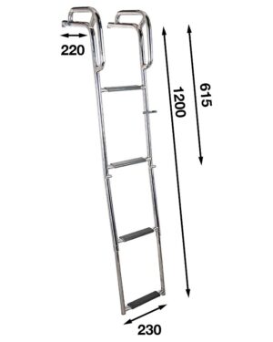 BOW LADDER WITH HANDLE 1200MM, 4-STEP, TELESCOPIC 5 9519037475m fullhd jpg