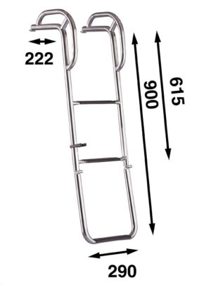 BOW LADDER WITH HANDLE 900MM, 3-STEPS 5 9519037482m fullhd jpg