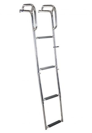 BOW LADDER WITH HANDLE 1200MM, 4-STEP, TELESCOPIC