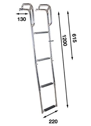 BOW LADDER WITH HANDLE 1200MM, 4-STEP, TELESCOPIC 5 9519037484m fullhd jpg