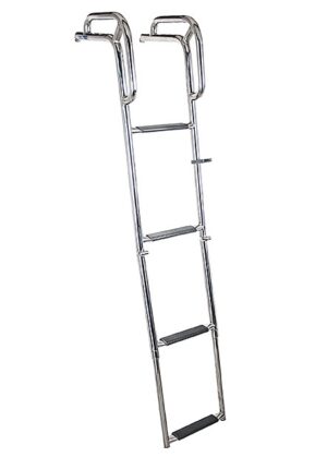 BOW LADDER WITH HANDLE 1200MM, 4-STEP, TELESCOPIC