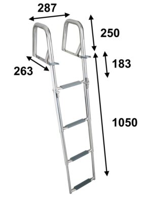 SWIMMING LADDER FOR SWIMMING PLATFORM 130×29CM, 4 STEPS 5 9519037492m fullhd jpg