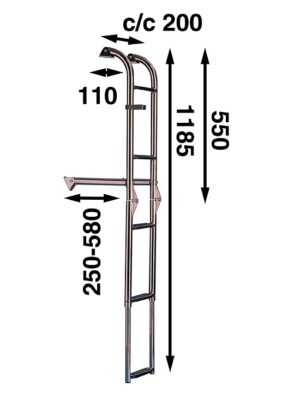 SWIMMING LADDER TO TRANSOM, 5 STEPS 9 9519037495m fullhd jpg