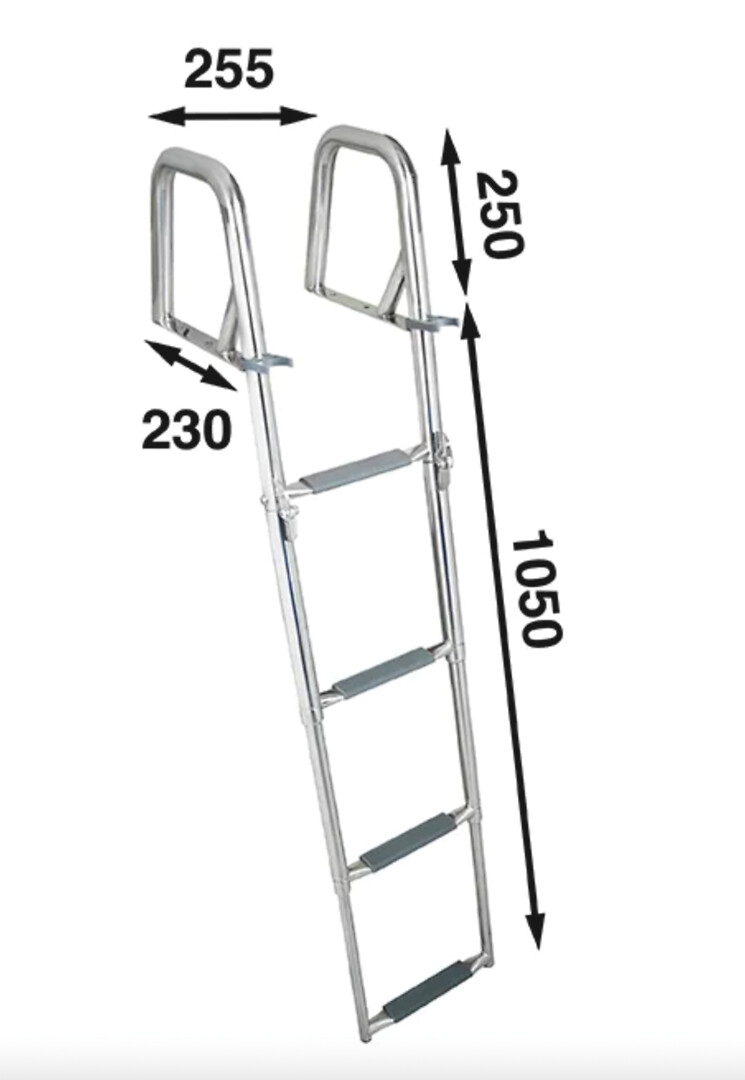 SWIMMING LADDER FOR SWIMMING PLATFORM 130×29CM, 4 STEPS, FOLDABLE 4 SWIMMING LADDER FOR SWIMMING PLATFORM 130×29CM, 4 STEPS, FOLDABLE - Image 4