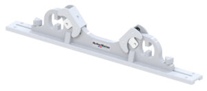CHOCK FIXING WEDGE ON RAILS, WHITE