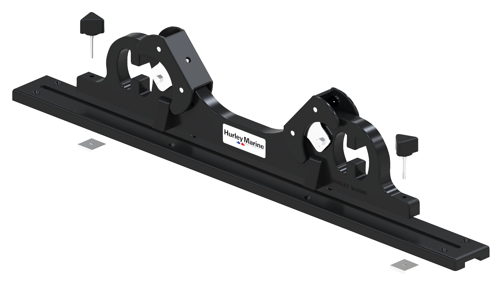 CHOCK FIXING WEDGE ON RAILS, BLACK 2 CHOCK FIXING WEDGE ON RAILS, BLACK - Image 2