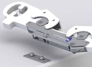 CHOCK SWIVEL MOUNTING WEDGE WITH MOUNTING PLATE, WHITE