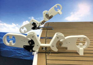 CHOCK SWIVEL FIXING WEDGE FOR RAILS, WHITE
