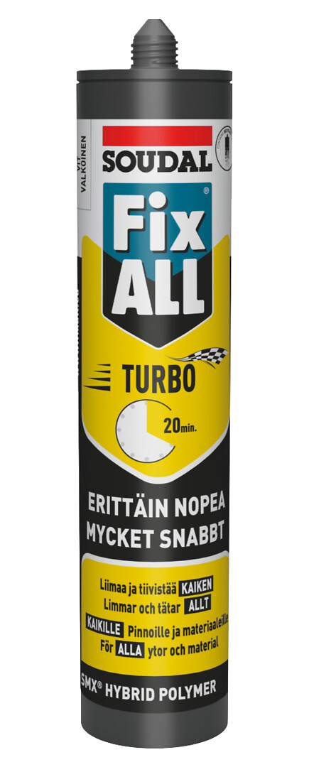 SOUDAL FIX ALL TURBO 290 ML WHITE 1 SOUDAL FIX ALL TURBO 290 ML WHITE