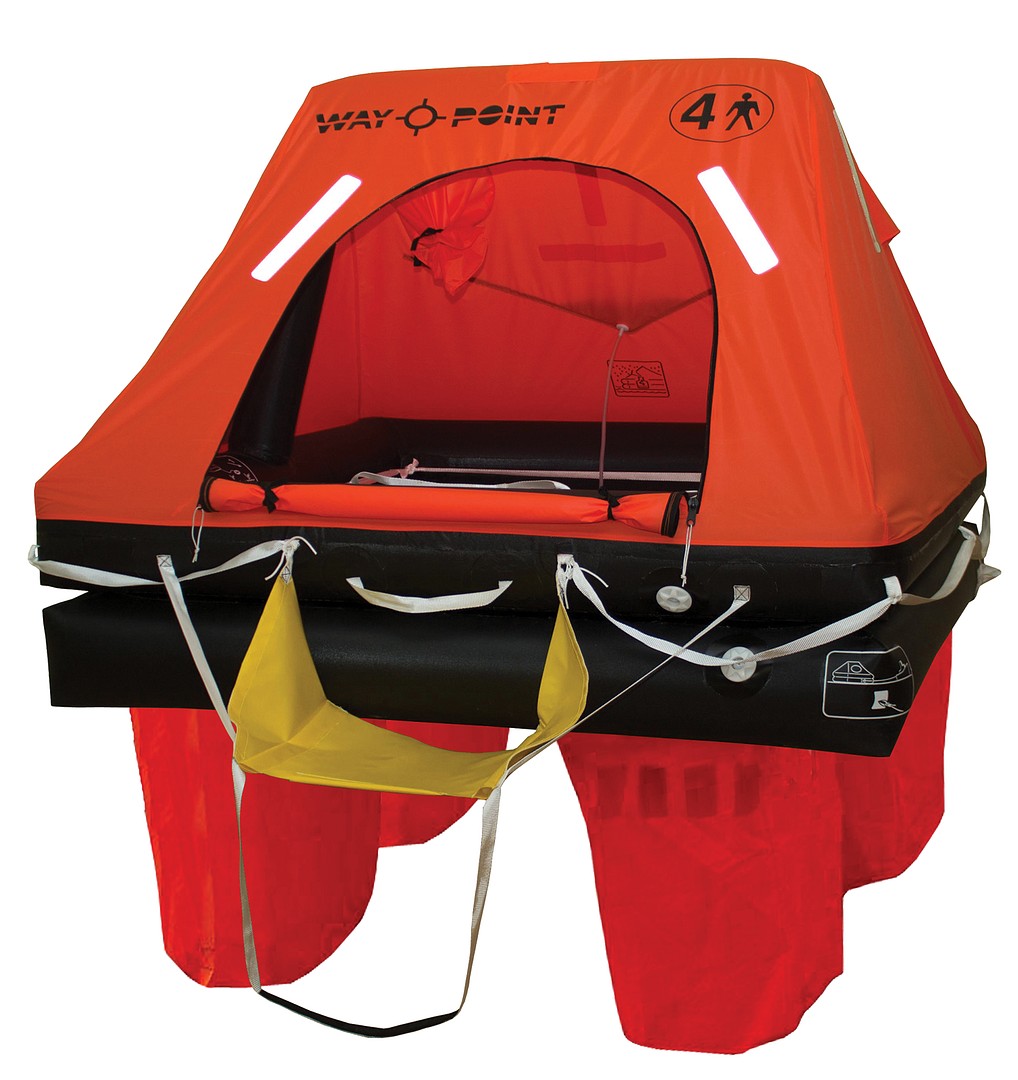 WAYPOINT COMMERCIAL LIFERAFT HARD SHELL, 4 PERSONS 1 WAYPOINT COMMERCIAL LIFERAFT HARD SHELL, 4 PERSONS