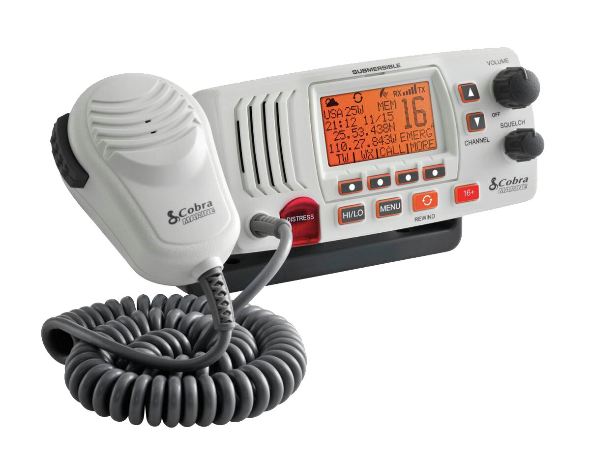 COBRA MR F57 VHF RADIOPHONE, WHITE 1 COBRA MR F57 VHF RADIOPHONE, WHITE