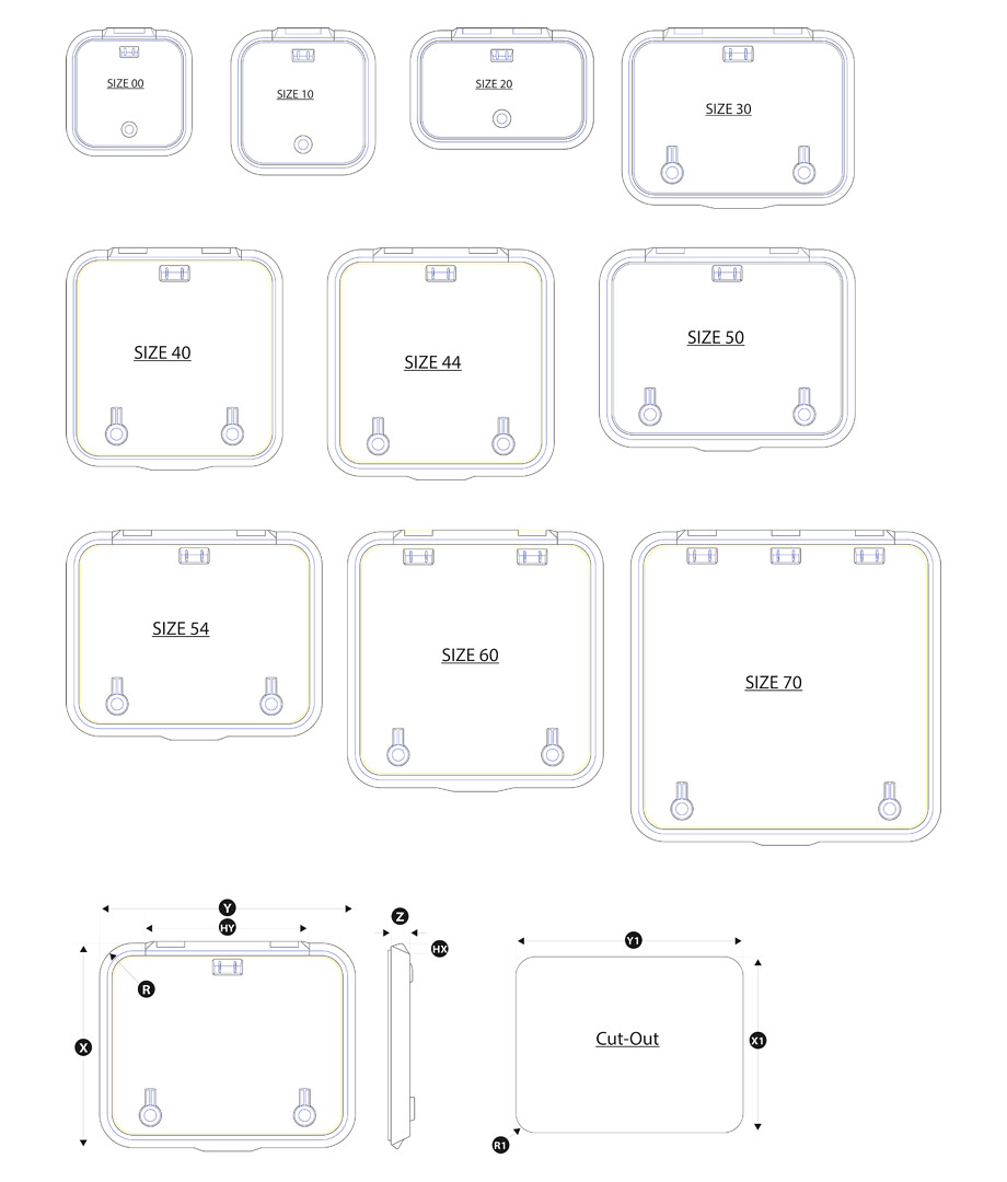 DOOR HATCH LEWMAR OCEAN SIZE 60, FLAT BOTTOM 6 DOOR HATCH LEWMAR OCEAN SIZE 60, FLAT BOTTOM - Image 6
