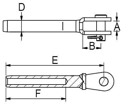 FORK END FOR 6MM CABLE / 12MM PIN 3 FORK END FOR 6MM CABLE / 12MM PIN - Image 3